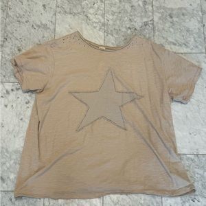 Magnolia Pearl light pink shirt with an embroidered pink star.